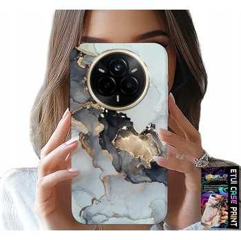 Pouzdro na mobilní telefon POUZDRO pro Realme 14 Pro 5G - Elegantní mramorový design, módní dámské