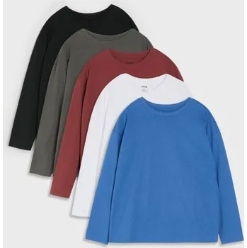 Sinsay - Bavlněné tričko 5 pack - krémová - 458HB-01X - 458HB-01X-140