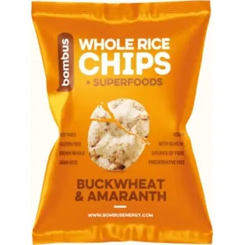 chipsy rýžové Bombus 60g pohanka+amarant celozrnné exp. 01/26