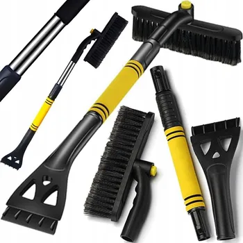 Autoškrabka TELESKOPICKÁ ŠKRABKA NA OKNA S KARTÁČEM NA ODSTRAŇOVÁNÍ SNĚHU Z AUTA