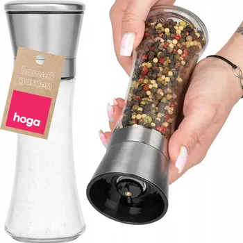 Kuchyňský mlýnek Ruční mlýnek Hoga sklo 210 g bezbarvý, šedý