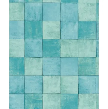 Tapeta Novamur 45720 Zellige Naomi Odstíny Tyrkysové Modré 0,53 x 10,05 m