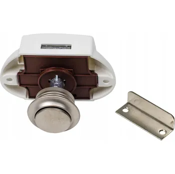 Nábytkové kování Nábytkový zámek s tlačítkem pro kempování - stříbrný