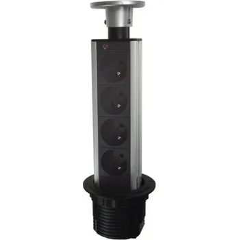 Elektrická zásuvka Zásuvka, Stolní elektrická lišta Bowi černá