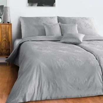 Bytový textil DADKA VRACOV Povlečení damašek Kytice šedá 140x200, 70x90 cm