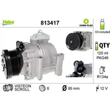 Kompresor klimatizace Kompresor, klimatizace VALEO 813417