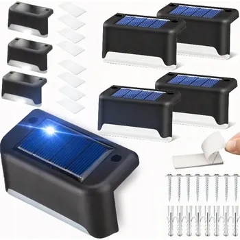 Venkovní osvětlení Solární zapichovací lampa černá 8 ks s soumrakovým senzorem, teplá bílá