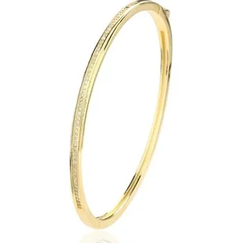 Náramek Dámský stříbrný zlacený náramek se zirkony SVLB0565XJ6GO00 + dárek zdarma