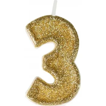 Svíčka Svíčka s 3 eko-třpytkami