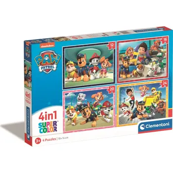 Puzzle CLEMENTONI Puzzle Tlapková patrola 4v1 (12+16+20+24 dílků)