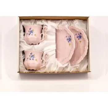 Manufaktura Chodov Přátelská souprava mokka Lenka pomněnky