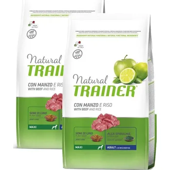 Krmivo pro psa Trainer Natural Adult Maxi Hovězí Rýže 2x12kg