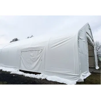 Zahradní stan Plachtová hala | Šířka 12,2 m | Výška 7 m Barva: Šedá, Délka: 18,3 m