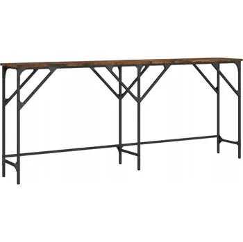 Konferenční stolek Konzolový stolek s nastavitelnými nožičkami, kouřový dub, 180x29x75 cm