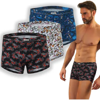 Pánské boxerky bavlněné FUNNY barevné vtipné Sesto Senso *XXL