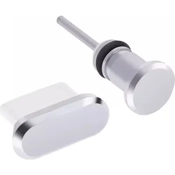 Gadget Kaxl Ochranné krytky pro porty USB-C a AUX 2 ks stříbrné 