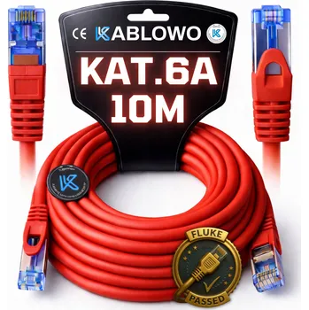 Síťový kabel LAN kabel síťový RJ45 CCA Ethernet CAT 6A S/FTP 10M LANBERG