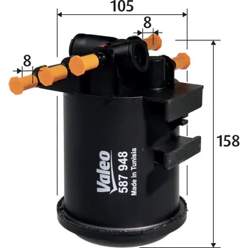Palivový filtr Palivový filtr VALEO 587948