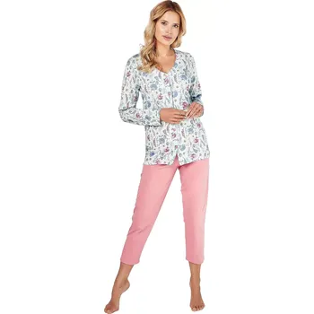 Pánské pyžamo Dámské pyžamo 2991 Valencia - TARO Bílá M