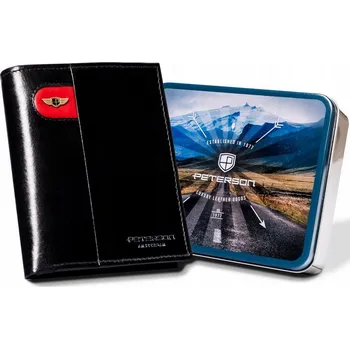 Peněženka Peterson pánská peněženka z pravé kůže černá - muž