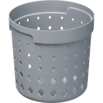 Úložný box Košík, organizér, úložný box kulatý SEOUL M Šedý