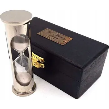 Hodiny Mosazné přesýpací hodiny v dřevěné krabičce - 1 minuta - NI1314A