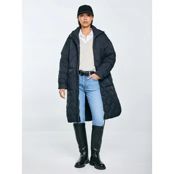 Dámský kabát Big Star dámský kabát černý klasický s kapucí velikost XXL