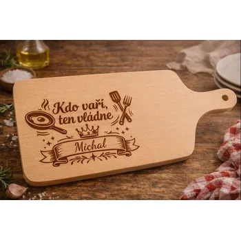 Kuchyňské prkénko Dary dřeva Dřevěné prkénko do kuchyně s vlastním jménem Velikost: Malé 11x27