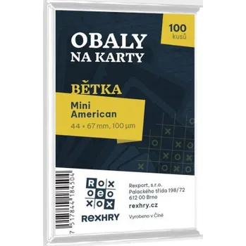 Příslušenství ke karetním hrám REXhry Obaly na karty REX - Mini American - Bětka - 44 x 67 mm 100ks