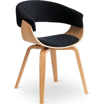 Jídelní židle Čalouněné sametové křeslo GARY - různé barevné varianty zlatý dub - černá