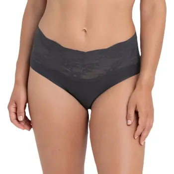 Dámské oblečení Dámské kalhotky s vysokým pasem Anita Essential Lace 1304 antracit velikost S-34/36