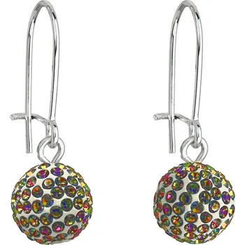 Náušnice Evolution Group s.r.o. Náušnice bižuterie visací s krystaly kulaté 71119.5 vitrail medium