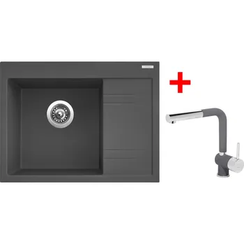 Granitový dřez Sinks RIM 650 L Titanium + Mix 3 P GR RIM 650 L Titanium + Mix 3 P GR