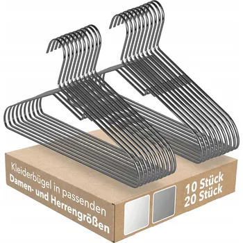 Věšák Ramínka na šaty kovová jednoduchá černá 10 ks