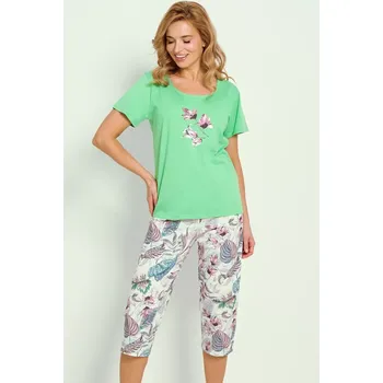 Pánské pyžamo 3344 DÁMSKÉ PYŽAMO LIA S-XL zelená S