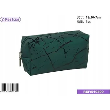 Kosmetická taška Elegantní Zelená Kosmetická Taštička Šestiúhelníková z PU Kůže