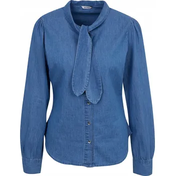 Modrá dámská džínová košile s ozdobným detailem ORSAY