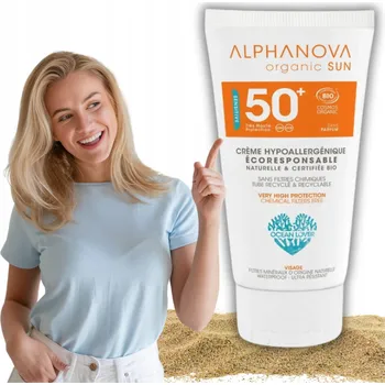 Opalování Pleťový krém s UV ochranou Alphanova Sun SPF 50 pro denní použití 50 ml