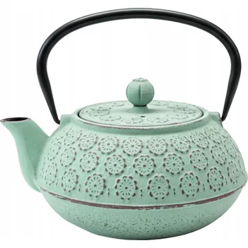 Konvice na čaj KONVICE LITINOVÁ ČAJNÍK S LOUHOVAČEM KUMO JAPONSKÝ STYL 1000 ML ZELENÁ