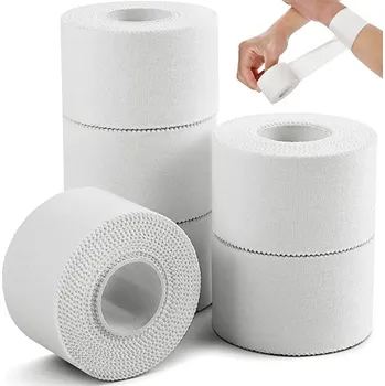 Tejpovací páska 6x BÍLÁ PEVNÁ PÁSKA TEJP NA TAPING 2,5cm x 10m NÁPLAST NA PRSTY