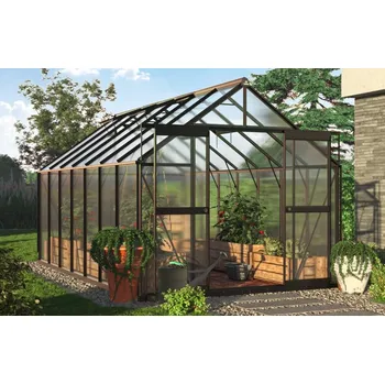 Skleník Cultivo Zahradní polykarbonátový skleník Slide-In 244x429cm černá