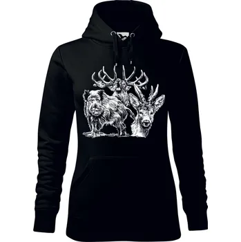 Dámská mikina Mikina - Jelen Barva: Černá (01), Velikost: XXL, Střih: Dámské