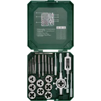 Závitořezný nástroj PARKSIDE® Sada závitníků a závitových čelistí, 21dílná