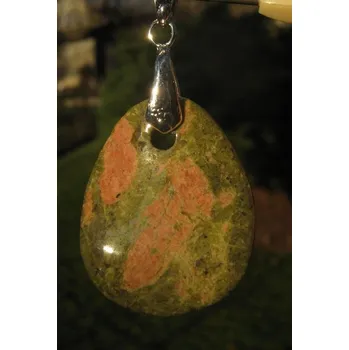 Přívěsek Unakit - přívěsek vlnitý plátek 3,5cm