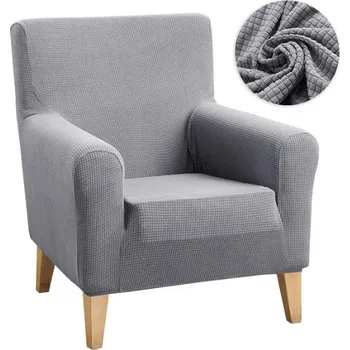 Napínací potah Elastický vodoodpudivý potah na křeslo - Světle šedý