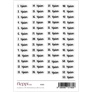 samolepka Fleppi Samolepky Týdny v roce - transparentní