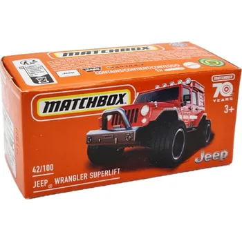 autíčko Jeep Wrangler Superlift Warn 1:64 - MATCHBOX Jeep Wrangler Superlift - model auta