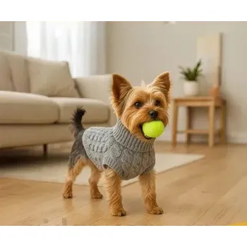 Obleček pro psa Zimní obleček pro psa a kočku - Teplý svetr s rolákem, velikost M