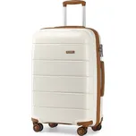 Kono K1997L Kufr spinner 55cm Krémový Polypropylen
