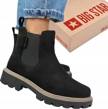 Dámská zimní obuv Dámské kotníkové boty BIG STAR MM274372 semišové 36